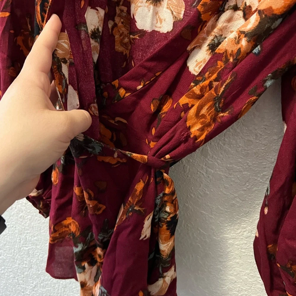 Anthropologie HD Paris Gail Wrap Blouse